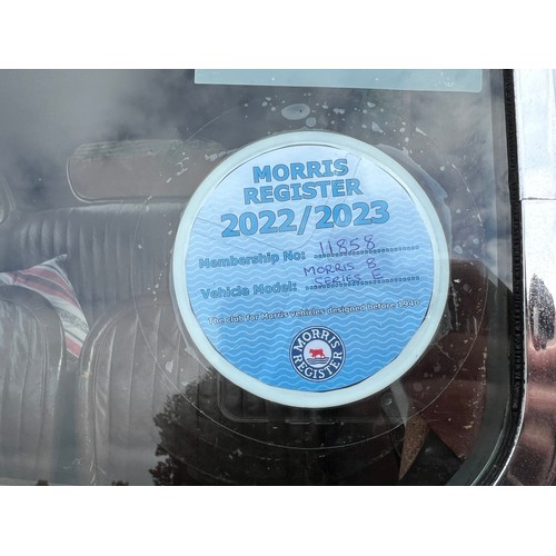44 - 1939 Morris 8E Saloon
Registration number TFF 296
Black with brown leather interior
Current owner fo... 