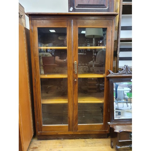 603 - A mid 20th century oak folding desk, with two drawers revealing various compartments, 84 cm wide, a ... 