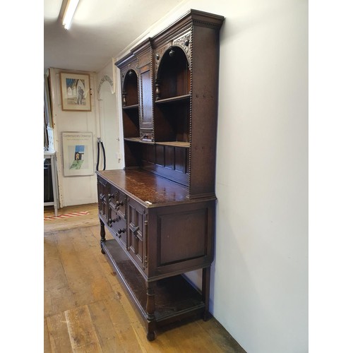 576 - An oak dresser, 52 cm wide