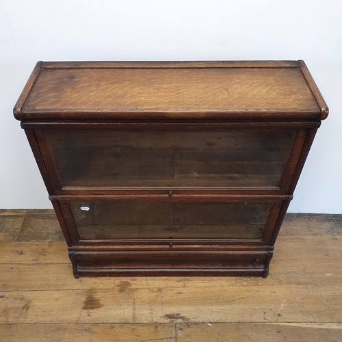 516 - A Globe Wernicke oak two section bookcase