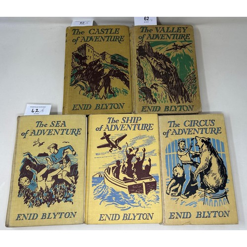 62 - Blyton (Enid), The Valley Of Adventure, The Sea Of Adventure, The Ship Of Adventure, The Circus Of A... 