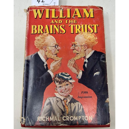 42 - Crompton (Richmal), William The Pirate, William The Rebel, most of the dust jacket is missing, Willi... 