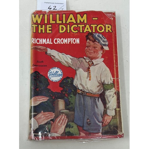 42 - Crompton (Richmal), William The Pirate, William The Rebel, most of the dust jacket is missing, Willi... 