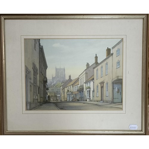 92A - S Thompson, Long Street, Sherborne, watercolour, 27 x 37 cm