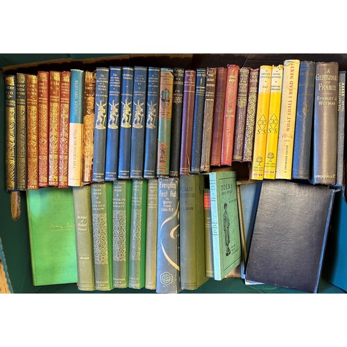 80 - A large group of assorted books, including rigging, Rider Haggard, guns, boys adventure and others (... 