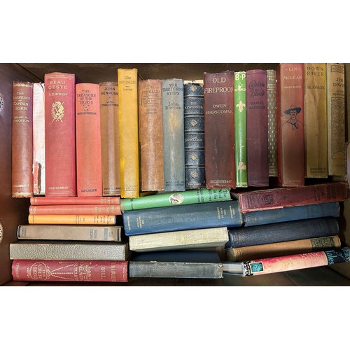 80 - A large group of assorted books, including rigging, Rider Haggard, guns, boys adventure and others (... 