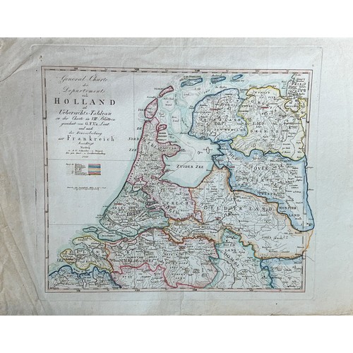 277 - A coloured map, 55 x 64 cm, and assorted other maps (qty)