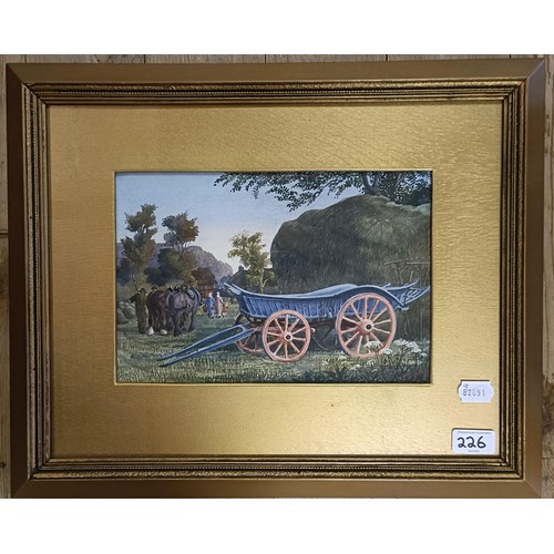 226 - Charles Frederick Tunnicliffe (1901-1979), Wiltshire Wagon, watercolour, signed, 19 x 28.5 cm