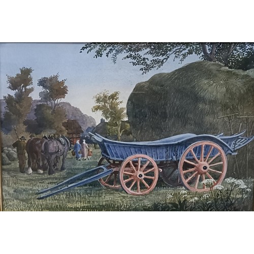 226 - Charles Frederick Tunnicliffe (1901-1979), Wiltshire Wagon, watercolour, signed, 19 x 28.5 cm