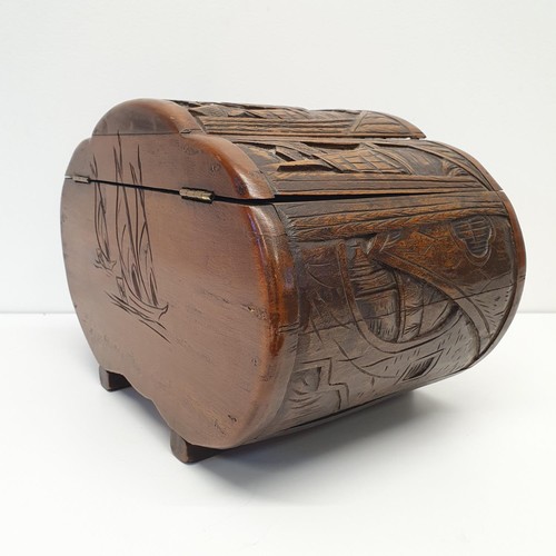 364 - A carved camphorwood box, 33 cm wide