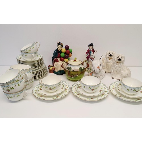 429 - A Royal Doulton figure, The Old Balloon Seller, HN1315, a Wedgwood comical elephant, and other assor... 