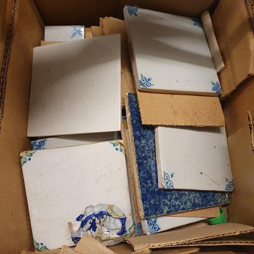 330 - Assorted blue and white tiles (qty)