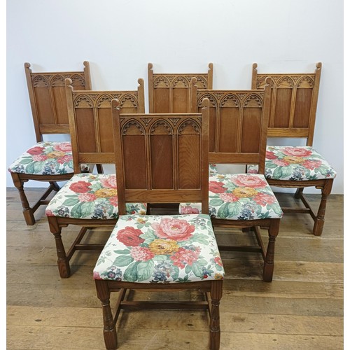 640 - A set of six dining chairs,  a pair of carver chairs, a pine dressing chest and a side table (10)