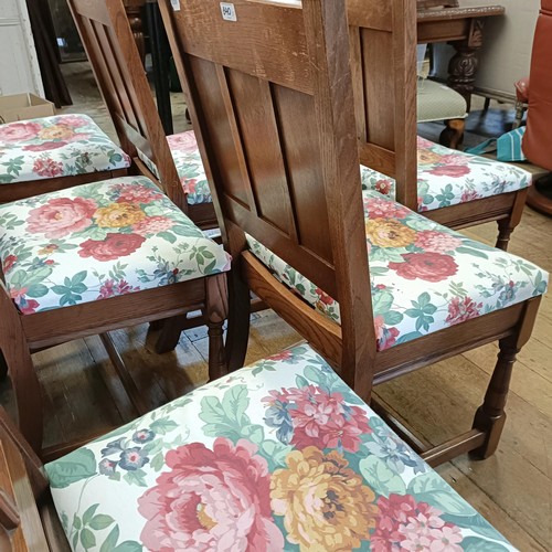 640 - A set of six dining chairs,  a pair of carver chairs, a pine dressing chest and a side table (10)