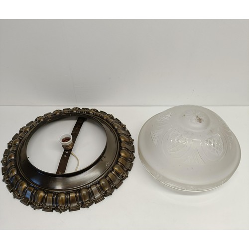 512 - A cut glass ceiling light, 44 cm diameter