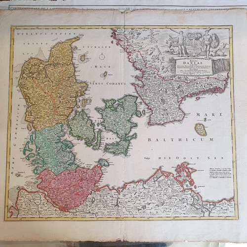 275 - A hand coloured map, 60 x 54 cm, and assorted other maps (qty)