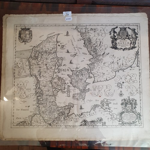 275 - A hand coloured map, 60 x 54 cm, and assorted other maps (qty)