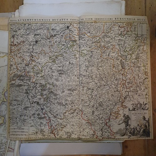 277 - A coloured map, 55 x 64 cm, and assorted other maps (qty)