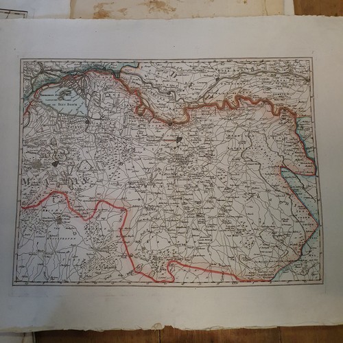 277 - A coloured map, 55 x 64 cm, and assorted other maps (qty)