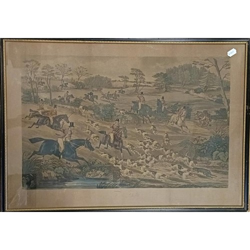 231 - A set of three 19th century hunting prints, 58 x 81 cm (3)