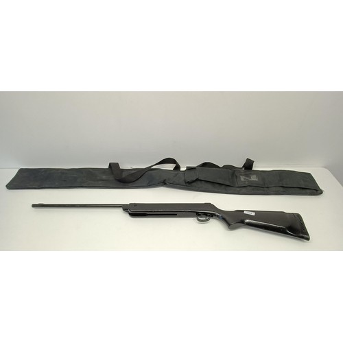 243 - A BSA Meteor 22. air rifle, painted black, in a carrying case