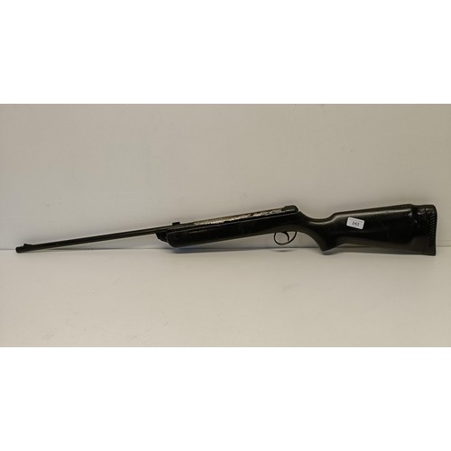 243 - A BSA Meteor 22. air rifle, painted black, in a carrying case