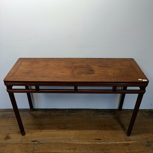 48 - A Chinese hardwood altar table, 140 cm wide