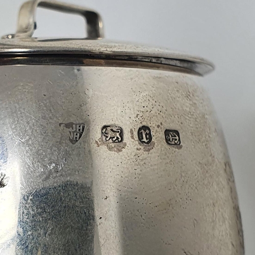 669 - A Victorian novelty miniature silver brandy pan, and cover, with a wooded handle, Birmingham 1891, 5... 