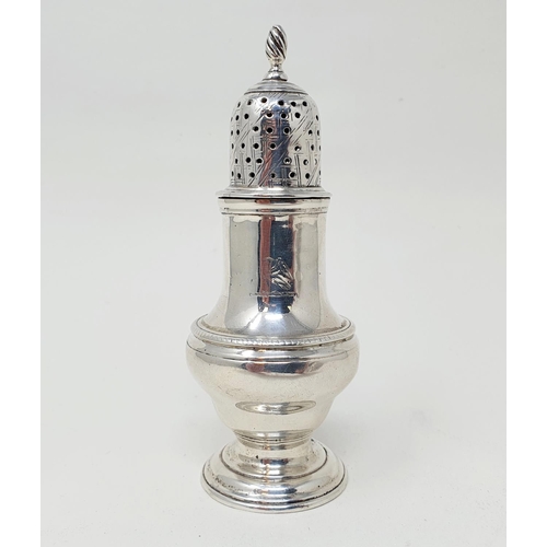 437 - An early George III silver sifter, London 1765, 2.6 ozt, 12 cm high Provenance: From a large single ... 