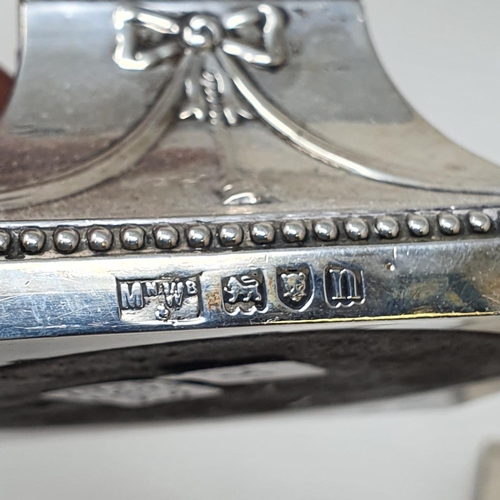 474 - A pair of George V silver candlesticks in the form of columns, London 1928, makers mark for Mappin &... 