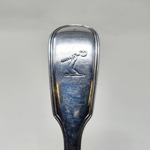 503 - A Victorian silver fiddle and thread pattern sauce ladle, London 1841, 2.9 ozt Provenance: From a la... 