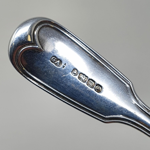 505 - A George IV silver fiddle and thread pattern sifter spoon, London 1821, 1.9 ozt  Provenance: From a ... 