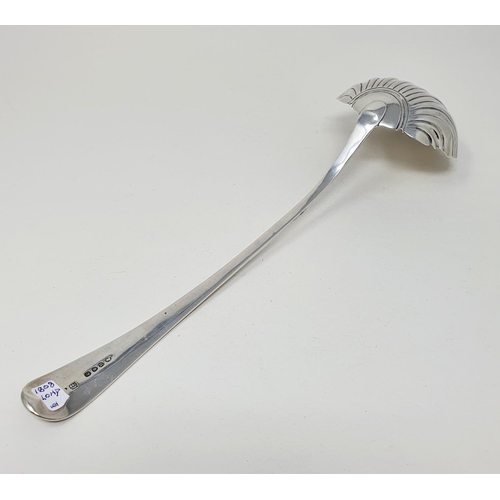 512 - A George III silver bright cut Old English pattern punch ladle, London 1808, 5.2 ozt Provenance:  Fr... 