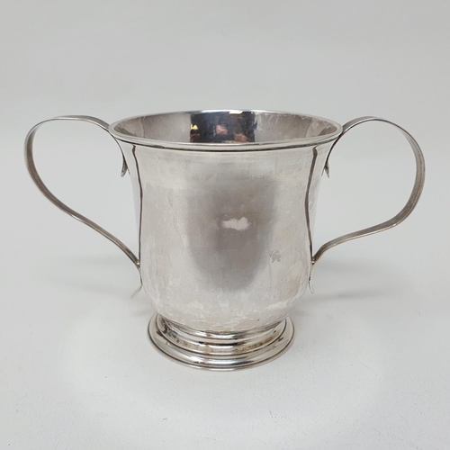 628 - An early George III silver two handled cup, London 1760, 3.5 ozt