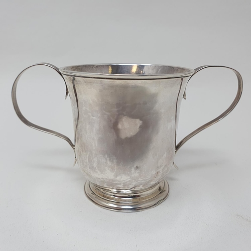 628 - An early George III silver two handled cup, London 1760, 3.5 ozt