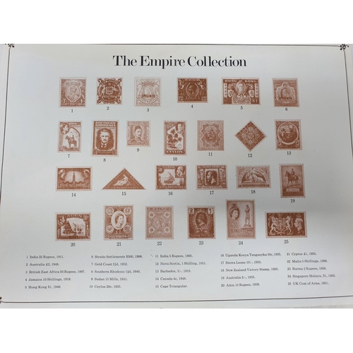 633 - The Empire Collection of gold plated silver stamps, No 5318, cased, with certificate