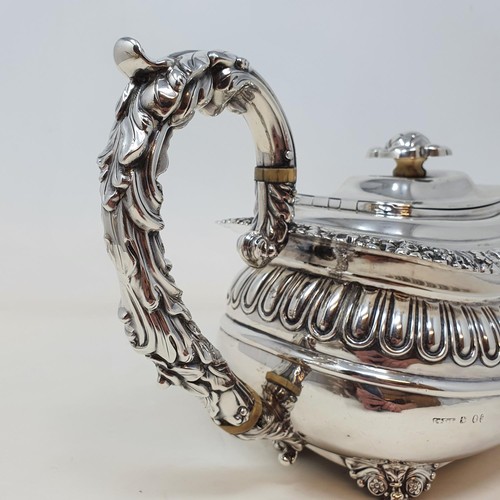 404 - A George III silver teapot, Sheffield 1819, 21.5 ozt  Provenance: From a large single owner collecti... 