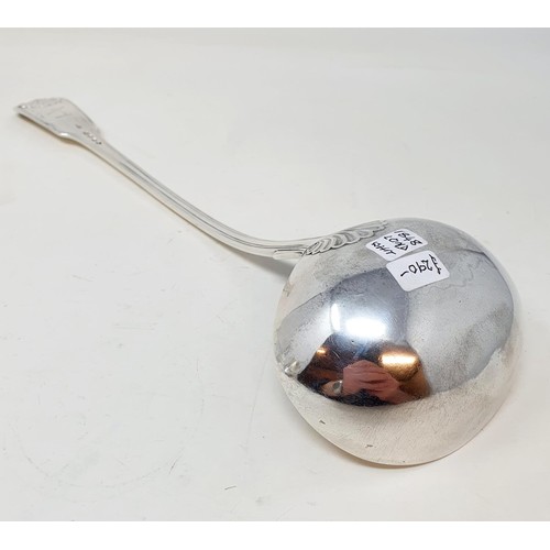 526 - A Victorian silver fiddle thread and shell patterned punch ladle, London 1848, 8.6 ozt   Provenance:... 