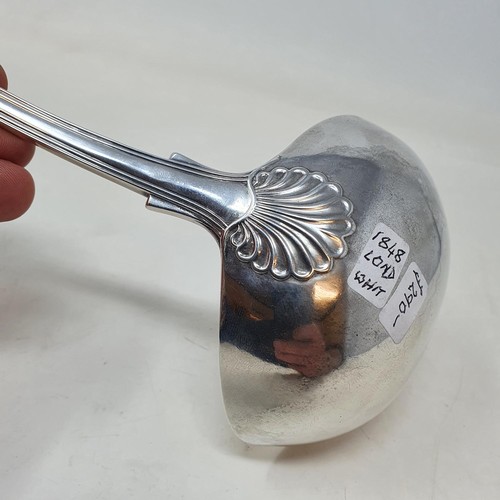 526 - A Victorian silver fiddle thread and shell patterned punch ladle, London 1848, 8.6 ozt   Provenance:... 