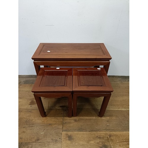 1320 - A Chinese nest of three tables, 78 cm wide