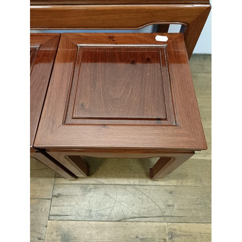 1320 - A Chinese nest of three tables, 78 cm wide