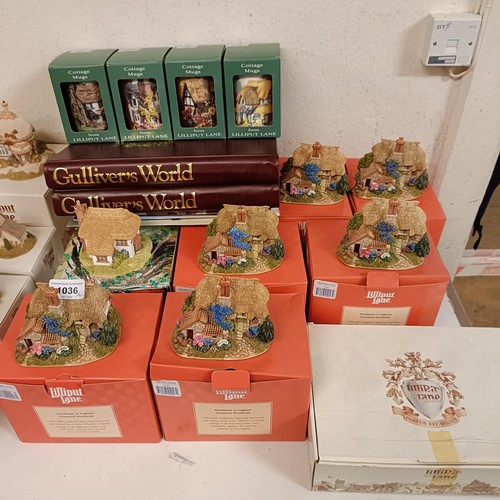 1036 - Assorted Lilliput Lane cottages, all boxed (7), and assorted Lilliput Lane items (qty)