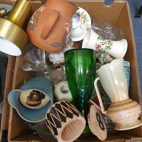 1056 - A pair of late 19th Century jugs, and assorted other items (5 boxes)