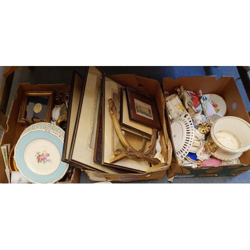 1181 - A Royal Doulton figure, assorted ceramics and other items (4 boxes)