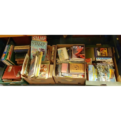 1068 - Assorted books and magazines (4 boxes)