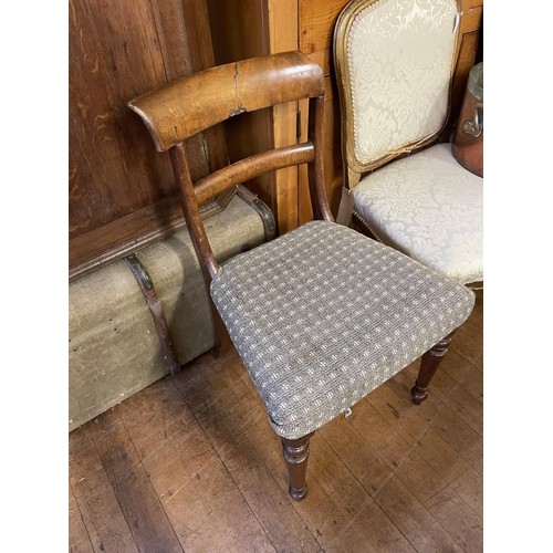 1261 - A pair of early 20th century parlour chairs, another chair, and assorted metalwares (qty)