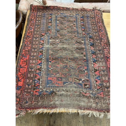 1335 - A Persian prayer rug, 104 x 60 cm  and for others, (5)