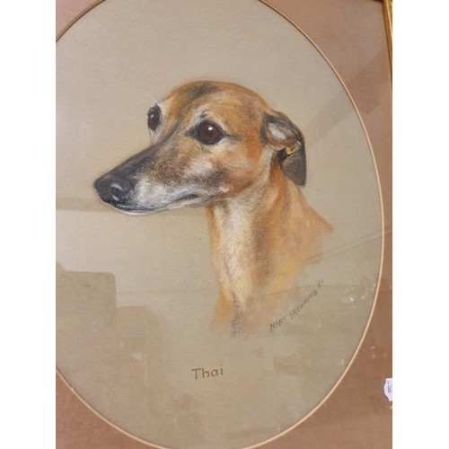 1158 - Mary Browning, Thai, signed and dated '81, 40 x 31 cm, and another of a labrador, signed and dated '... 