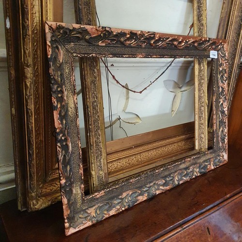 1164 - A gilt gesso picture frame, 107 x 76 cm, and two others (3)