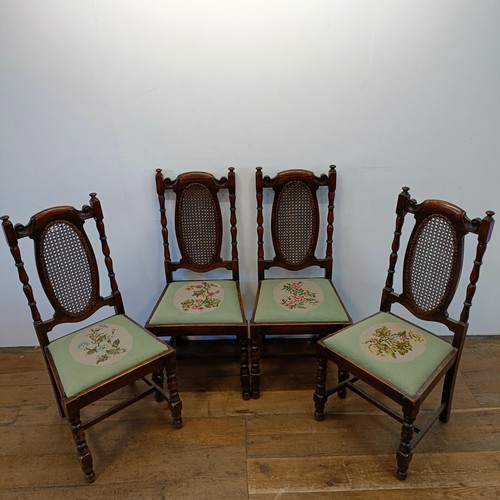 1220 - A set of four oak chairs, and assorted other chairs (14)